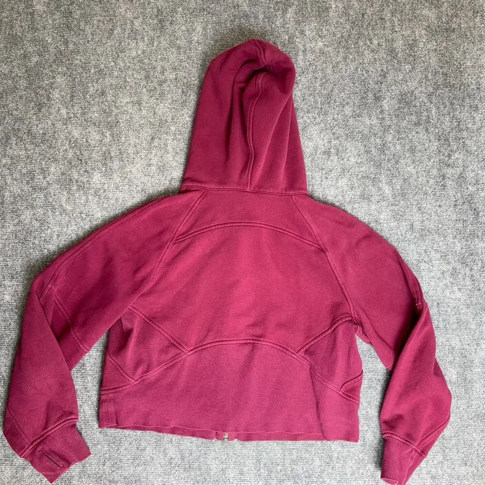 Lululemon Oversized Scuba Full Zip Hoodie Sweatshirt Pomegranate Red Size S/XS
